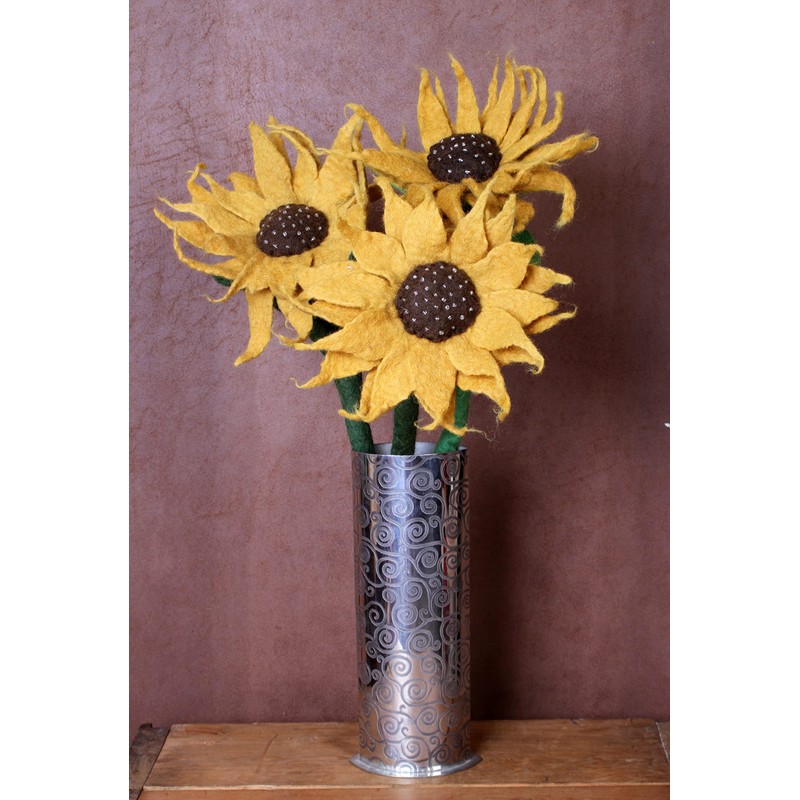 Pachamama Hand Felted Flower Decoration - Sunflower Design 1 Stem