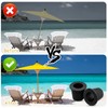 2Pcs Patio Table Umbrella Hole Ring Plug, Silicone Pool Sleeve
