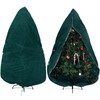 Christmas Tree Storage Bag Xmas Tree Cover Upright Tree Dust Proof Bag with Zipper & Drawstring for Xmas Tree Dust-Proof Bag Christmas Fully Decorated Artificial Trees Cover (Green,9 x 4 Feet)
