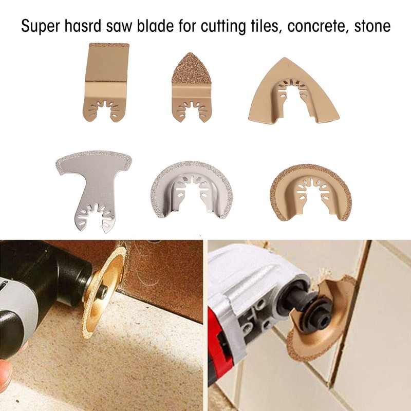 Mixed Multitool Saw Blade Oscillating Diamond Carbide Saw Blade 6PCS