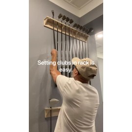 Horne Golf Putter Holder Golf Club Wall Mounted Display Rack Shelf 12 Club Holder Hat Rack