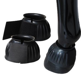 Bell Boots, 1 Pair Rubber Horse Bell Boots, Professional Horse Boots Prevent Injury from Overreach, No-Turn Bell Boots for Horses, Durable & Lightweight Protective Hoof Boot Training Equipment L