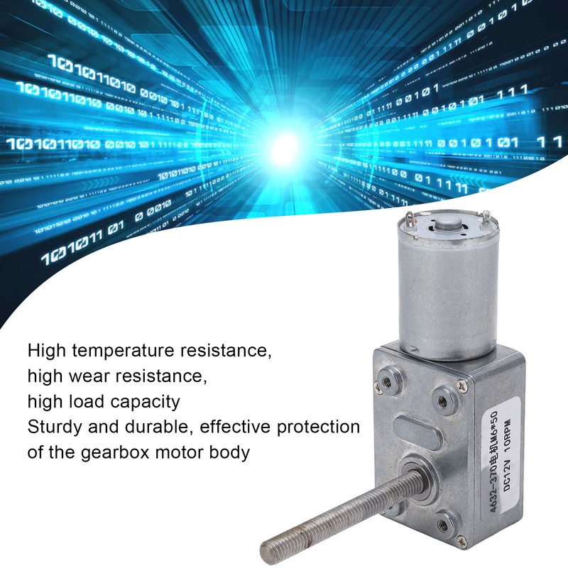 10RPM DC Geared Motor High Temperature Resistant Speed Reduction Gear
