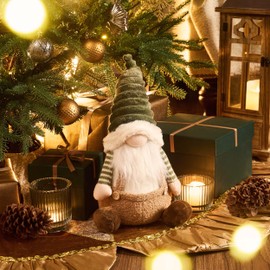 Valery Madelyn Large Christmas Gonk 36cm, Copper and Green Sitting Gnome Decorations, Giant Gonk Gifts for Women and Kids