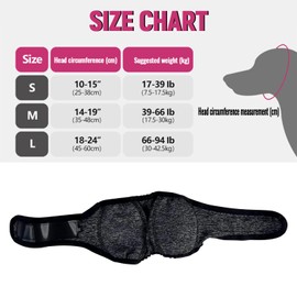 Dog Ears Cover, Swimming Waterproof Dog Head Cups, Dogs Ear Protection Noise Protection No Flap Ear Wrap Anxiety Relief Hood for Force Drying Grooming Bath (L)