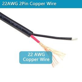 minidodoca 6Pcs 3.3Ft 22AWG USB 2.0 Male 2Pin Pigtail Cable, 3A 3V 5V 9V 12v 24v USB Type A 2 Core Bare Wire Open End Extension Cable with 6Pcs Quick Wire Cable Connector for DIY Repair Cable