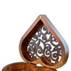 Antique Engraved Wooden Wind-Up Musical Box,Edelweiss Musical Box,with Gold-Plating Movement
