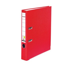 Falken Coloured PP Plastic Folder, Made in Germany, 5cm Narrow DIN A4 Red Ring Binder, Vegan Lever Arch Folder, Letter Folder, Office Folder, Slotted Folder