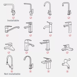 Tap Attachment, Rotating Tap Extension, Magnetic Tap Aerator, Swivel Tap with Adapter, Tap Aerator for Kitchen, Bathroom