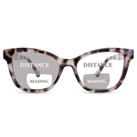 YUKANG Bifocal Reading Glasses Women Clear Top Cat Eye Blue Light Blocking Computer Readers with Anti Glare Womens Eyeglasses BTortoise 2.5