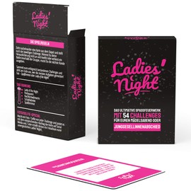 LadiesNight The Perfect Card Game for Hen Parties and Girls’ Nights Ideal as a JGA Challenge for the Bride Comprising 54 Cards