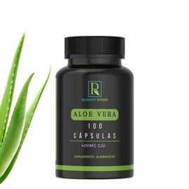 Capsulas de Aloe Vera | Pulpa de Sabila en Cápsulas | Radiant Xtend | Aloe Vera Gel | 100 Cápsulas
