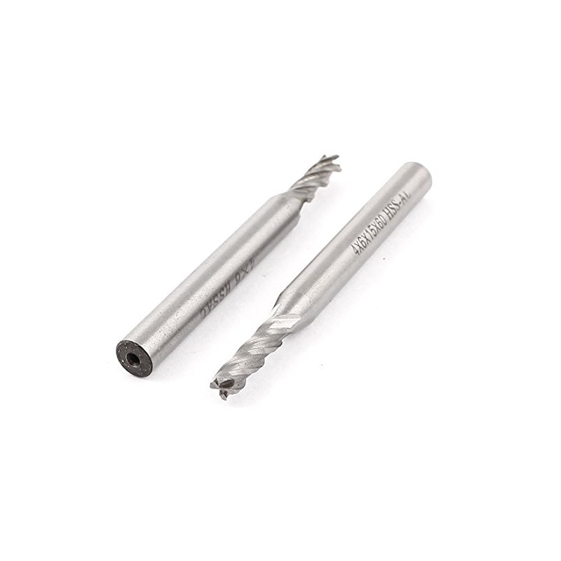 Sourcingmap 4mm Cutting Dia. 4 Flutes Straight Shank End Mill