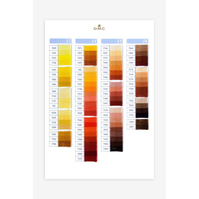 DMC - Colour Chart Tapestry Wool Laine Colbert with Thread