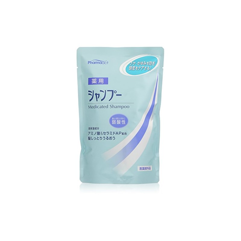 熊野油脂 ファーマアクト 弱酸性 薬用シャンプー つめかえ用 400ml [医薬部外品]