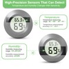 WWHAKO 4-Pack Mini Hygrometer Thermometer Indoor Outdoor Round Humidity Meter,