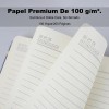 3pzs Cuadernos Escolares Pasta Dura Libretas Cosidas Rayado