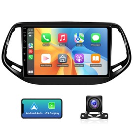 5GWiFi Upgrade 4GB+32GB Android 13 Car Radio Stereo for Jeep Compass 2017-2020 with Wireless Carplay&Android Auto 10.2 Inch Touch Screen WiFi GPS Bluetooth Backup Camera
