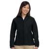 Harriton Ladies 8 oz. Full-Zip Fleece, Medium, BLACK