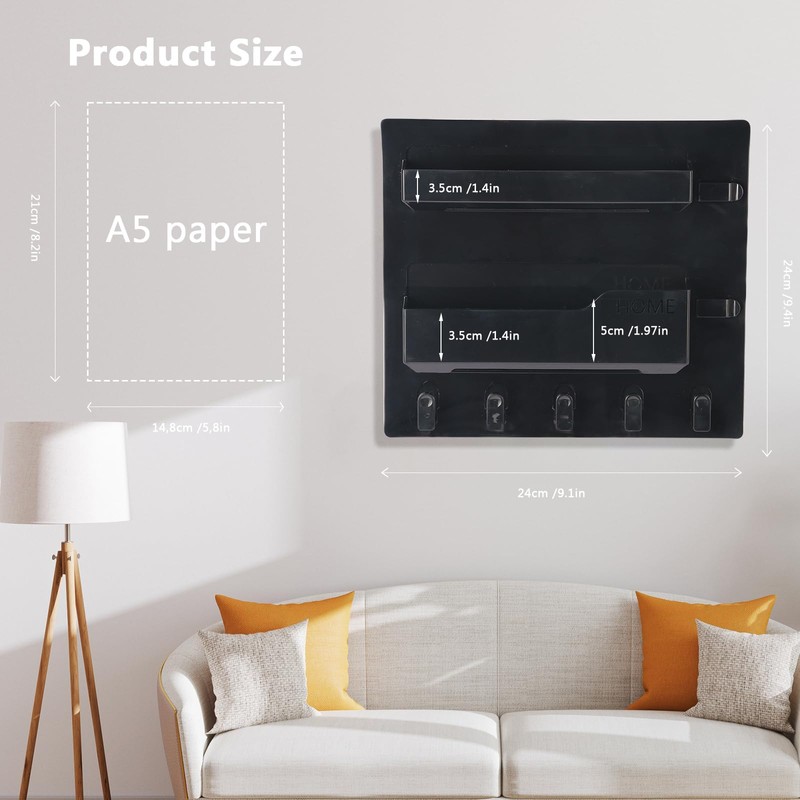 Bedside Shelf Wall Mount, Adhesive Bedside Shelf Accessories Organizer with