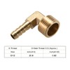 sourcing map Brass Barb Hose Fitting, 90 Degree Elbow 8mm