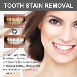 Zahnpulver, Zahnaufhellungspulver Mit Einer Zahnbürste, Zahnfleckenentferner, Pulver-Zahnpasta, Aufhellendes Zahnpulver Reinigt Zahnflecken Gründlich Und Hellt Die Zähne Auf, 30g (A)