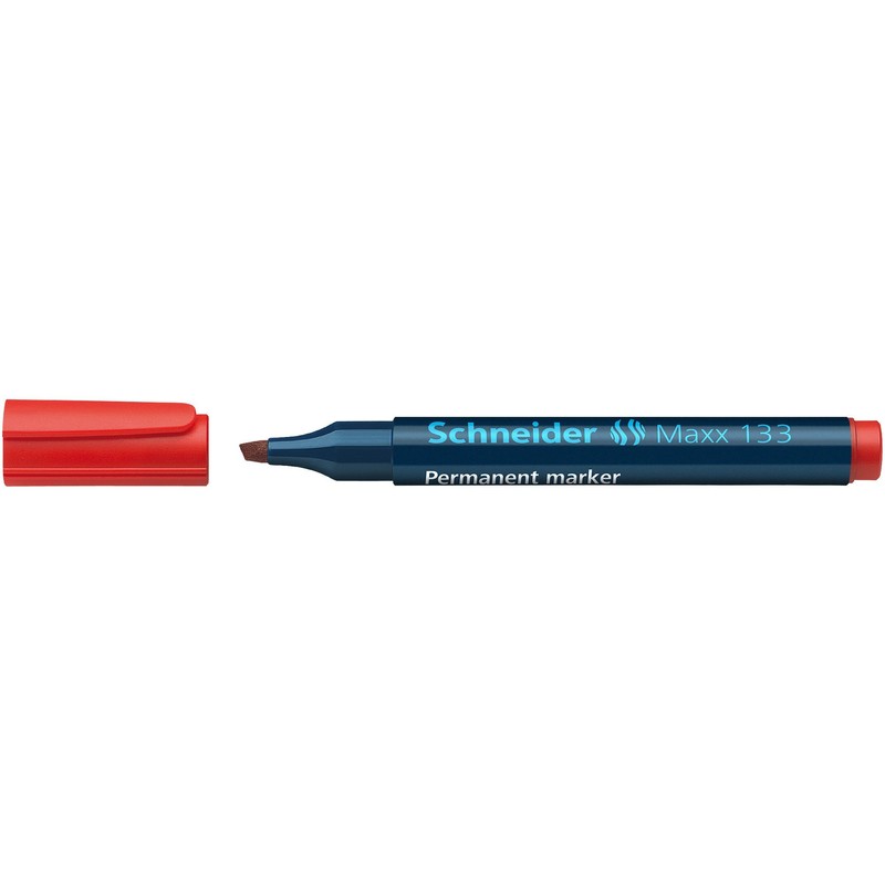 Marcador permanente Schneider maxx 133 punta biselada 1-4mm rojo