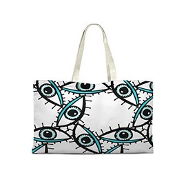 Le Jardin du Lin Printed Shopping Bag, Reusable Bag, Foldable, Fabric Bag with Two Long Handles, Size: 50 x 40 cm