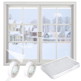 Thermal Cover Window, Window Insulation Film, 1.6 m x 11 m, Transparent Insulation Film for Thermal Insulation on Windows, Window Insulation Film, Window Insulation Against Cold, for Heat Insulation Cold Protection Film