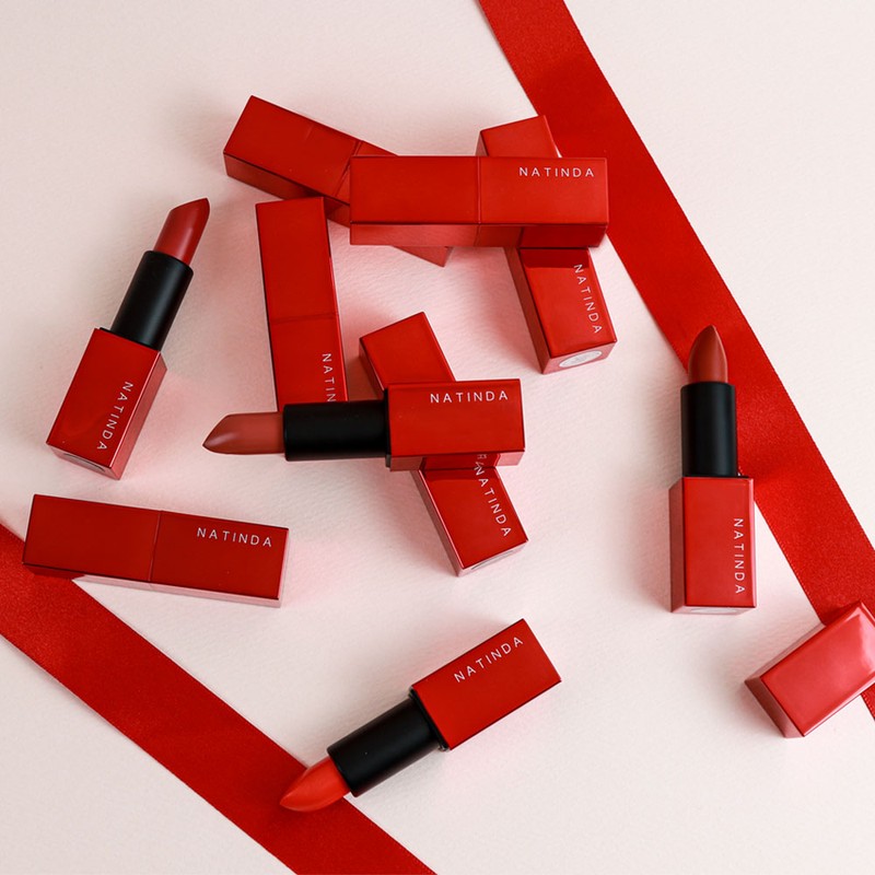 Natinda Magic Rainbow Lipstick Cherry Deep Rose 09 Cross Rose