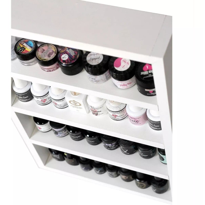 Harta Madera Combo Esmaltero Organizador Barniz Y Set 3 Repisas