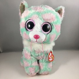 Ty 2021 TY Beanie Boos OPAL the Kitty Cat (Glitter Eyes) (Medium Size 9 inch) MWMTS