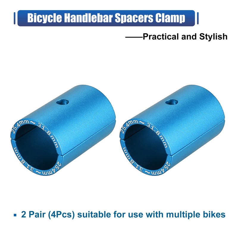 X AUTOHAUX 2 Pair Bike Handlebar Shim 25.4 to 31.8mm