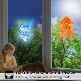 Lmlpt One Way Window Privacy Film See Out Not in Heat Control Windows Tint for Home Sun Blocking Anti UV Mirror Glass Tinting Films Self-Adhesive Door Coverings,Diamond Black Silver,29.5X196.85inch