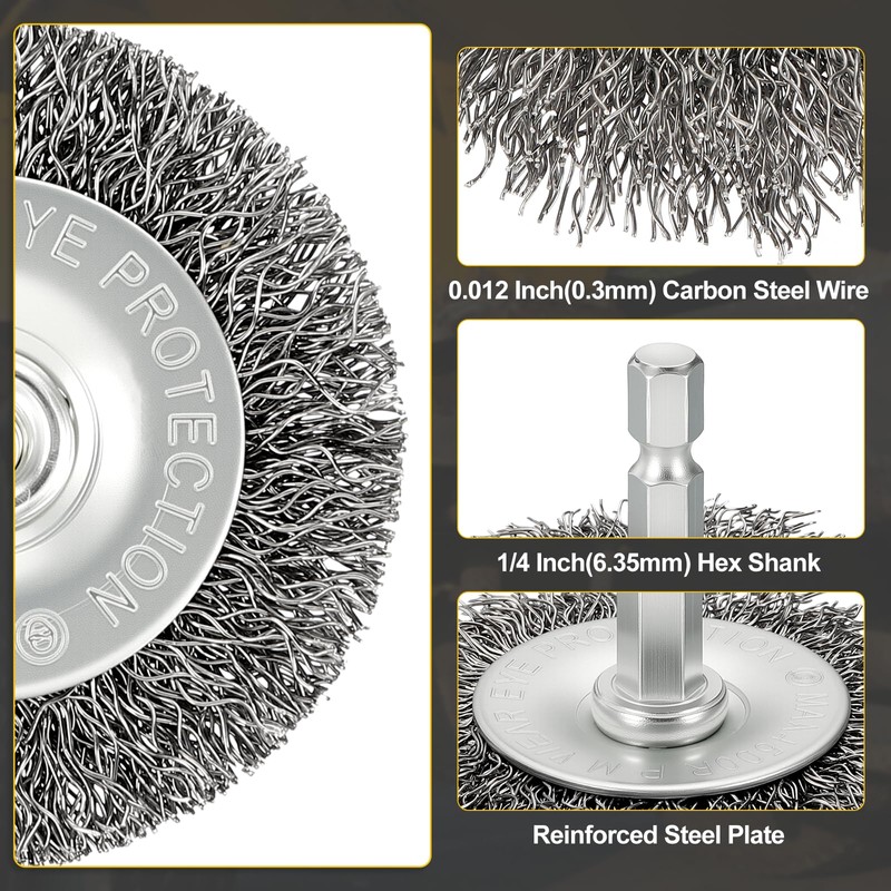 DTGN Wire Wheel Cup Pen Brush Set for Drill -