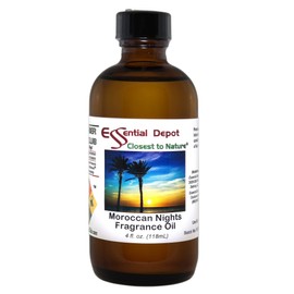 Moroccan Nights Fragrance Oil - 4 oz - Supplied in 4 oz. Amber Glass Bottle with Black Phenolic Cone Lined and Safety Sealed Cap