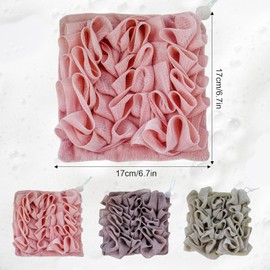 3 PCS Soap Bar Loofah,2 in 1 Bar Soap Loofah Pouch,Can Hold Soap,Effective Exfoliation,for Bathing (Khaki + Coffee + Pink)
