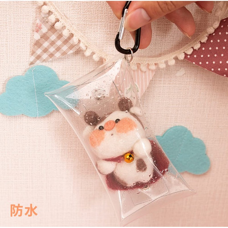 Samcos Coin Purse, Transparent Set of 2, Mini Pouch, Wallet,