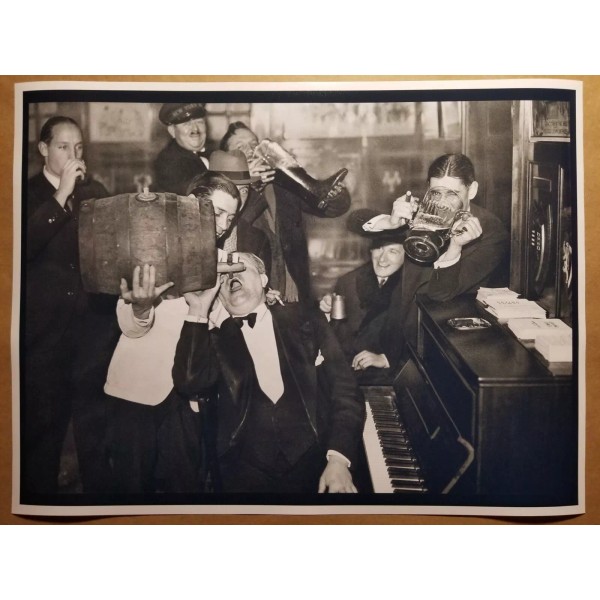 End of Prohibition party new york 12" X 16" black