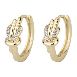 Women's Cute Small Top Grade Zirconia Hoop Earrings with Pearl, Lightweight, One-touch, Hypoallergenic Metal (A), Pearl Cubic Zirconia Metal, Zircon