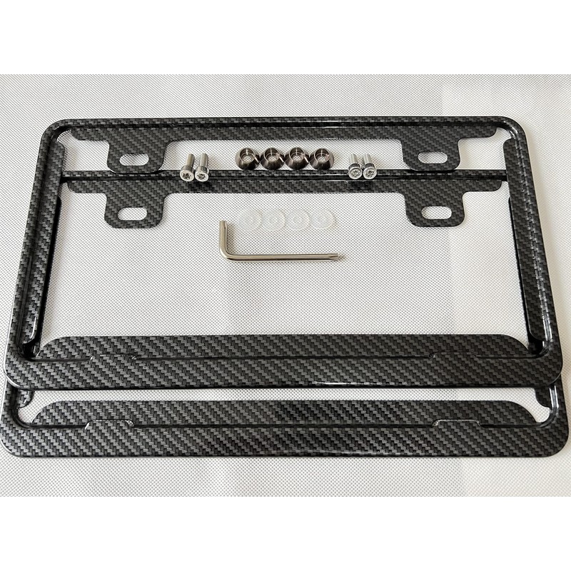 Kuroobaa Car Exterior License Plate Frame Set of 2 with