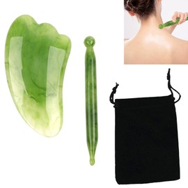 2 Stück Gua Sha Massage Werkzeug Set, Muskeltherapie-Massagestab, Gesicht Massagestein, Akupressurstift Face Massager, Harz Akupressurstift, Akupressur Stab,Massage Stift, für Körper Bein Zurück