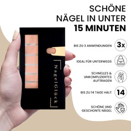 NagelGlück® Nagelfolie | 32 einfarbige Nagelfolien zum aufkleben | Nagelfolie selbstklebend, Nail Stickers, Nail Wraps, Nagellack zum aufkleben, Nagelfolien Starterset (Purple-Dream)