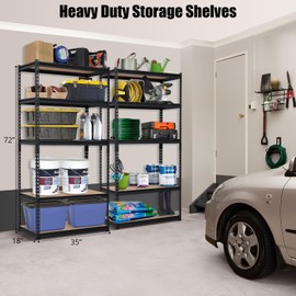 Towallmark Garage Shelving, 36 x18 x 72 Storage Shelves, Heavy Duty Storage Shelving, Durable Storage Shelves, Rust-Resistant Design, Easy Assembly