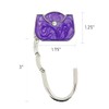 Wrapables Stylish Purse Hook Hanger, Foldable Handbag Table Hanger, Purple