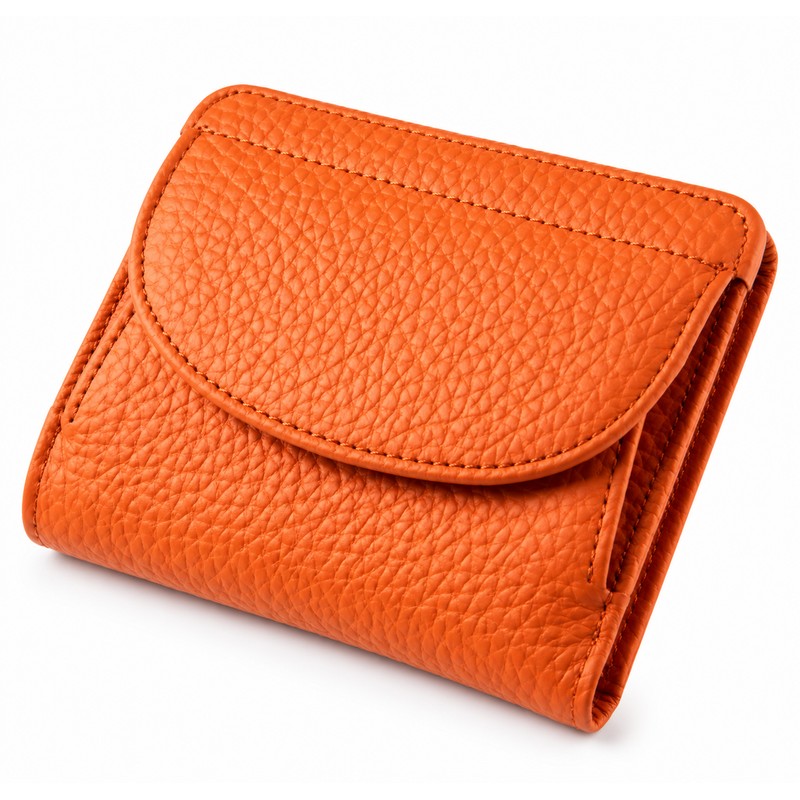 Women's Genuine Cowhide Leather Mini Wallet with RFID Protection –