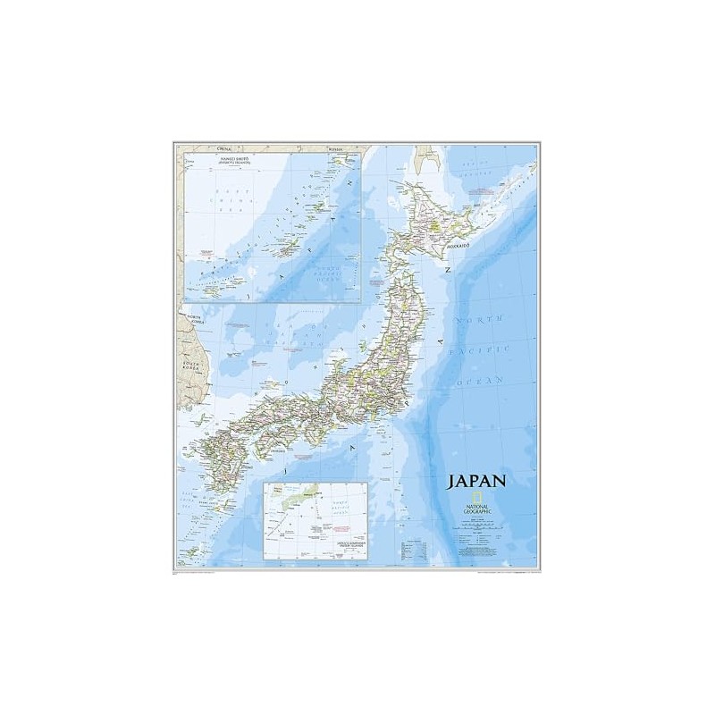 National Geographic Japan Wall Map - Classic (25 x 29