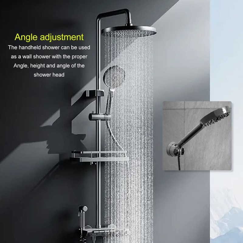 Shower Elbow Adapter, 135 Degrees Rotatable Handheld Shower Head Brass