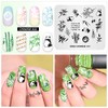 Rolabling Nail Art Stamping Plates Animal Panda Bamboo Pattern Chinese