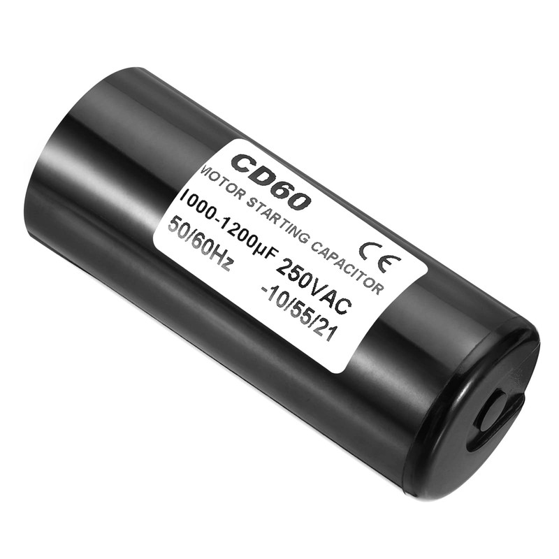 PATIKIL CD60 Motor Start Capacitor, 1000-1200uF/250VAC 50/60Hz, Round Polypropylene Capacitor